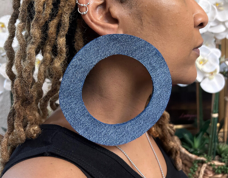 Option “O” Jeans Earrings Large