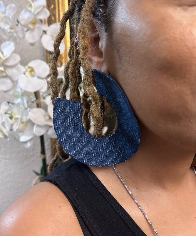 Option Dark Jeans Earrings Large