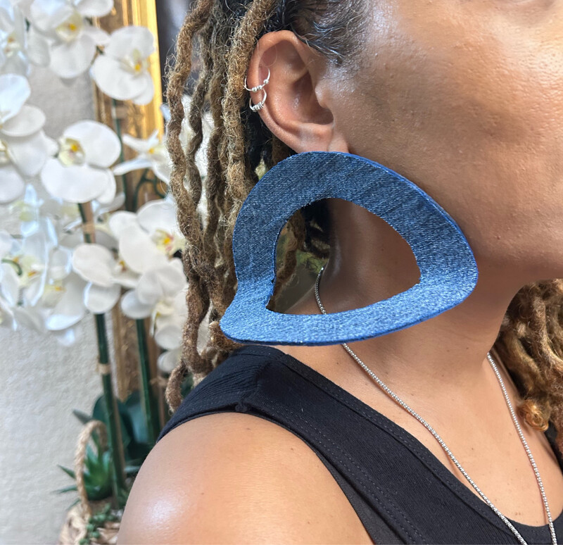 Option “O” Jeans Earrings Large
