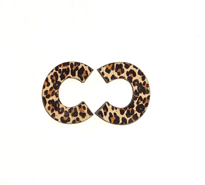 Option Leapord Earrings Small