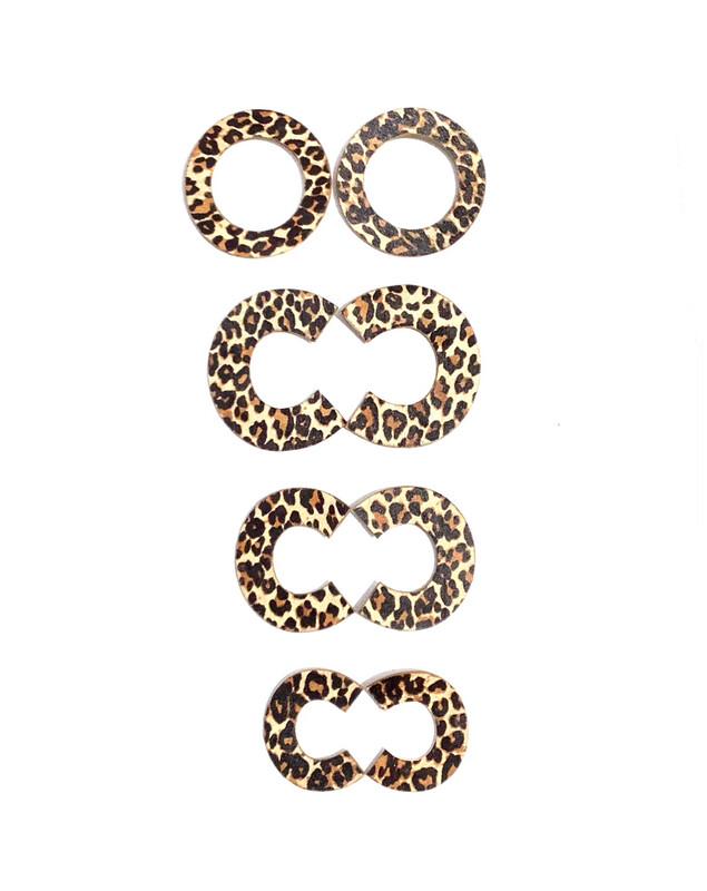 Option Leapord Earrings Large