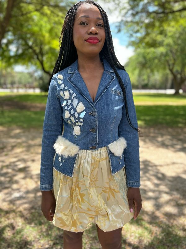 Silver Giraffe Jeans Jacket