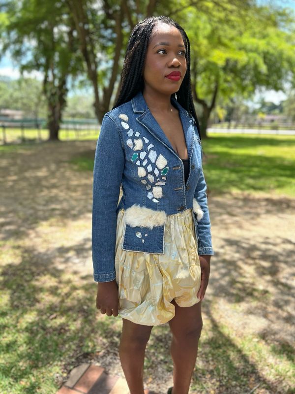 Silver Giraffe Jeans Jacket