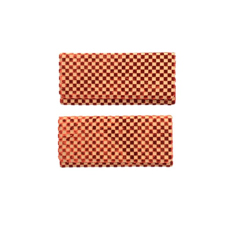 0range Squared Rectangular Embossed Clutch