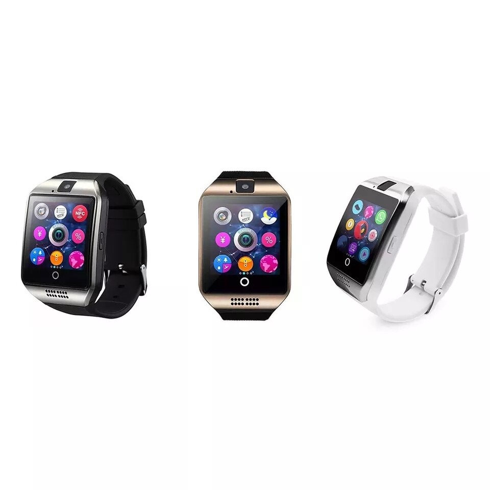 Q18 Smartwatch Full Touch screen for Android IOS Support Sim TF Card Phone  Push Message Camera