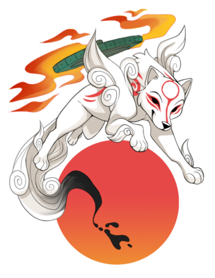 "Okami Amaterasu" Holographic Sticker