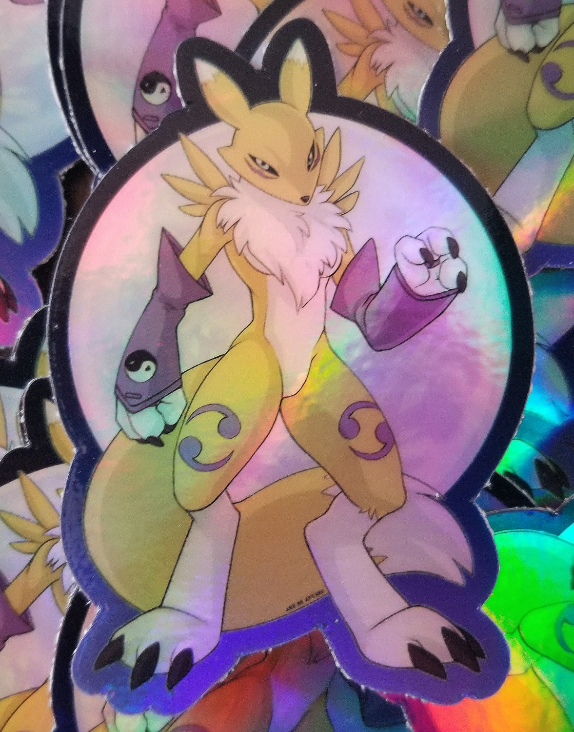 Renamon 2 x 3&quot; Holographic Sticker