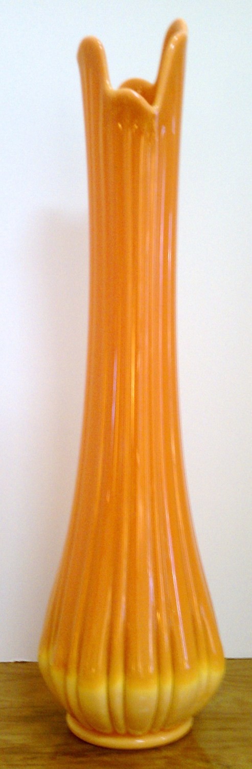 Viking Epic Orange Slag Glass Vase