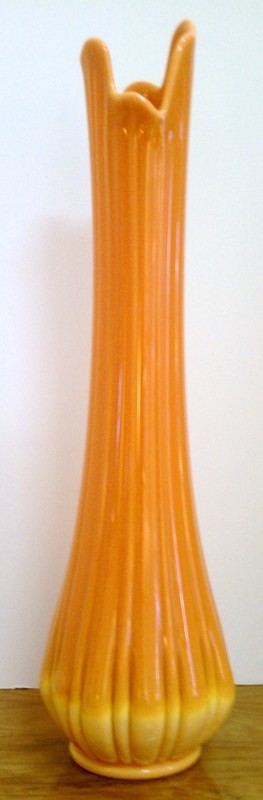 Viking Epic Orange Slag Glass Vase