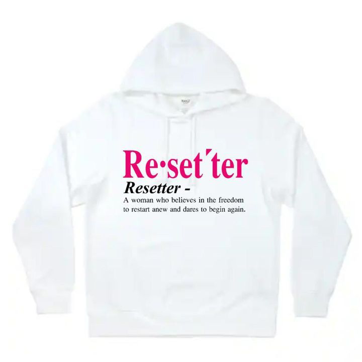 RESET NOUN WHITE HOODIE