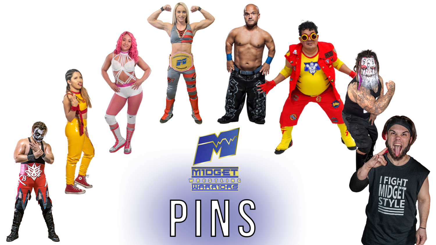 Midget Wrestling Warriors™ Collector Pins