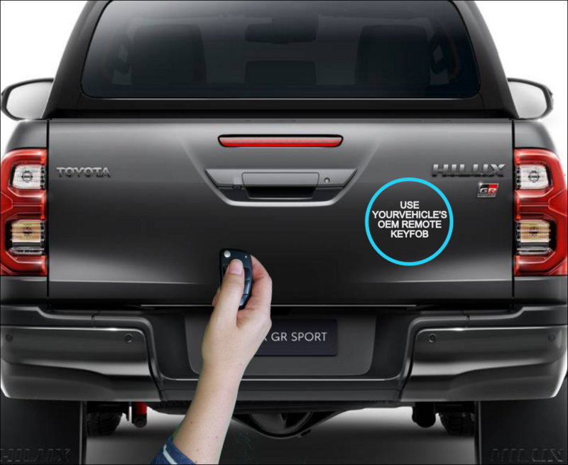Toyota Hilux Central locking integrated tailgate lock. DIY kit.