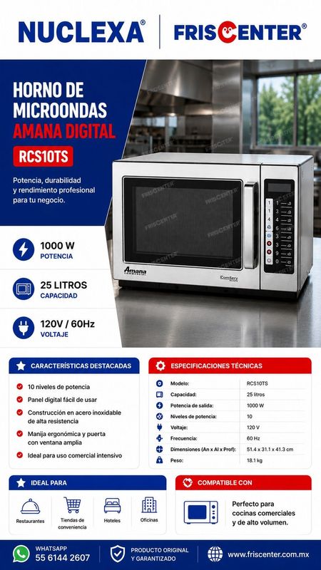 RCS10TS HORNO DE MICROONDAS AMANA