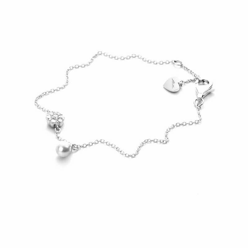 ​Bracciale Donna in Argento 4Us Cesare Paciotti "FLOWER AND ZIRCONIA" Art. 4UBR3418W