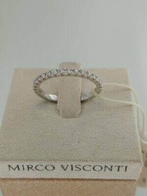 Mirco Visconti veretta a giro in oro bianco 18 kt con diamanti ct 0.57 G VS