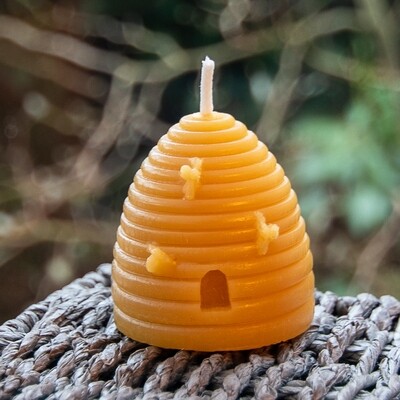 Skep Beehive Beeswax Candle