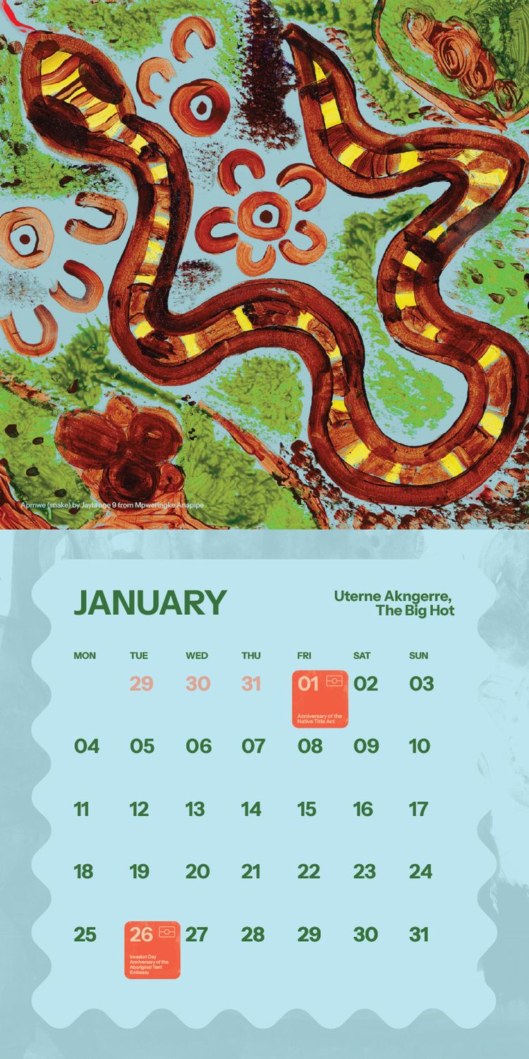 Calendar: Ampe-kenhe Art 2027- PRE-ORDER