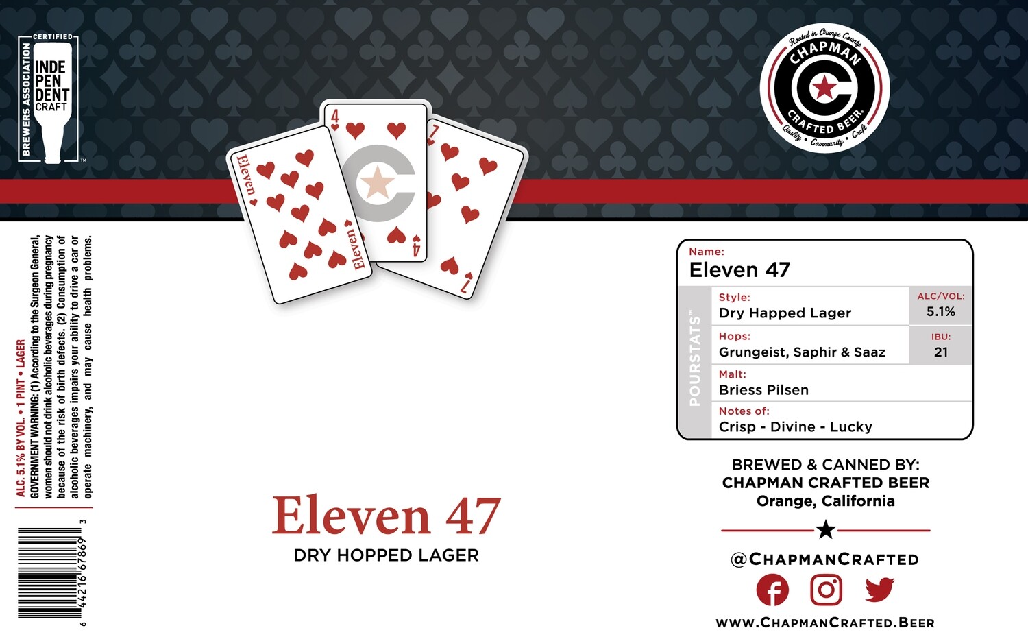 Eleven 47 full case (24 x 16oz. cans)