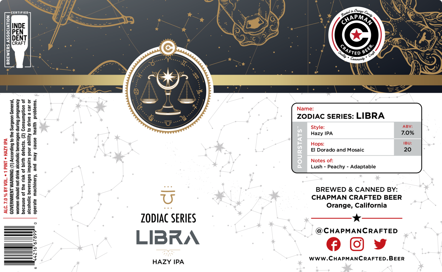 Zodiac Series: Libra Full Case (24 x 16oz cans)