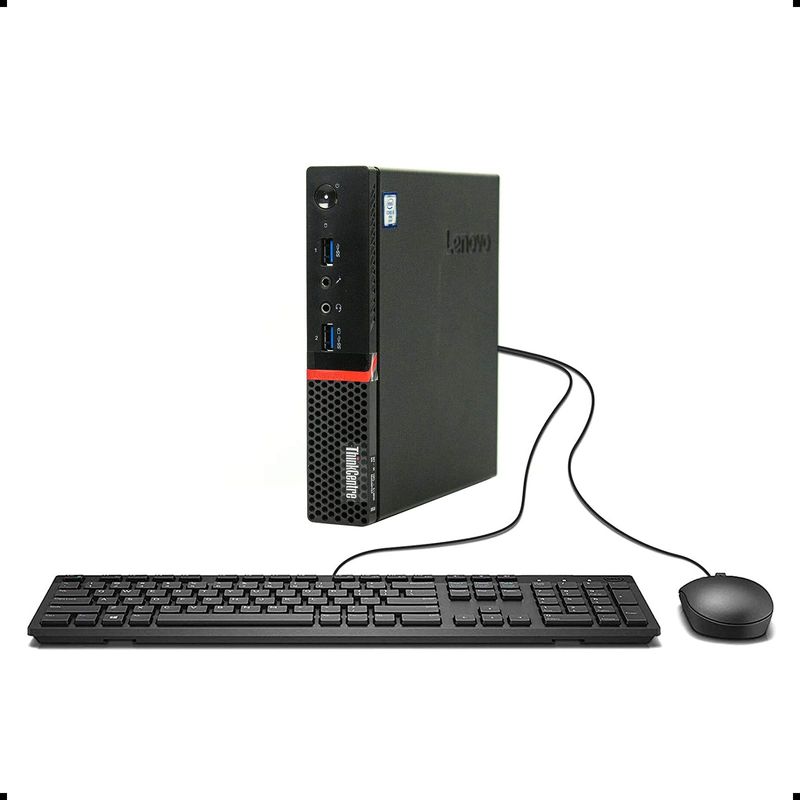 Lenovo ThinkCentre M900 Tiny Desktop, Quad Core Intel Core i5-6500T, 2.5GHz up to 3.1GHz, 16GB DDR4 RAM, 512GB SSD, AC-600 WiFi, HDMI, DVI, DisplayPort, Windows 10 Pro 64-bit (Renewed)