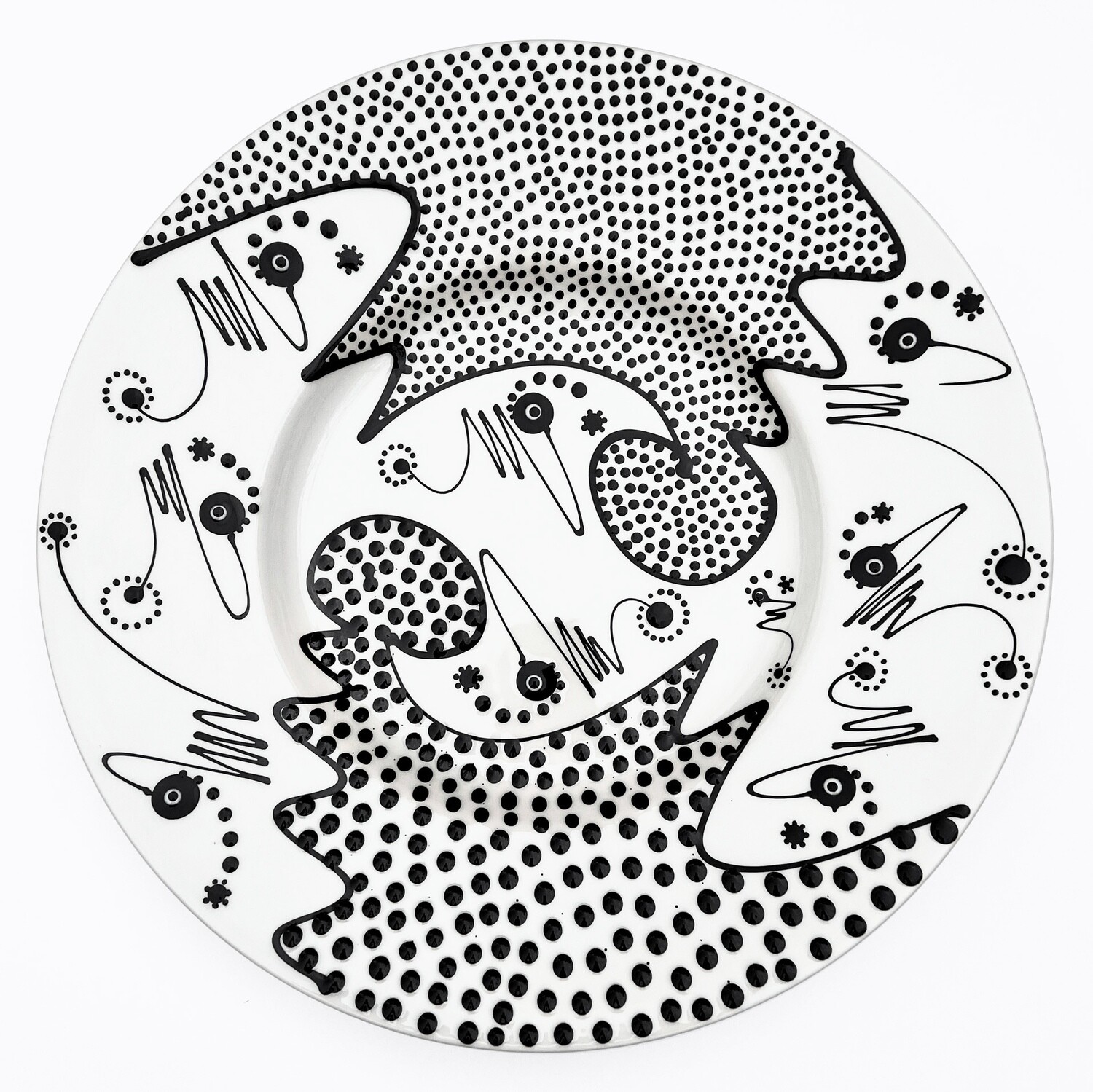 Large Japanese Clouds Platter