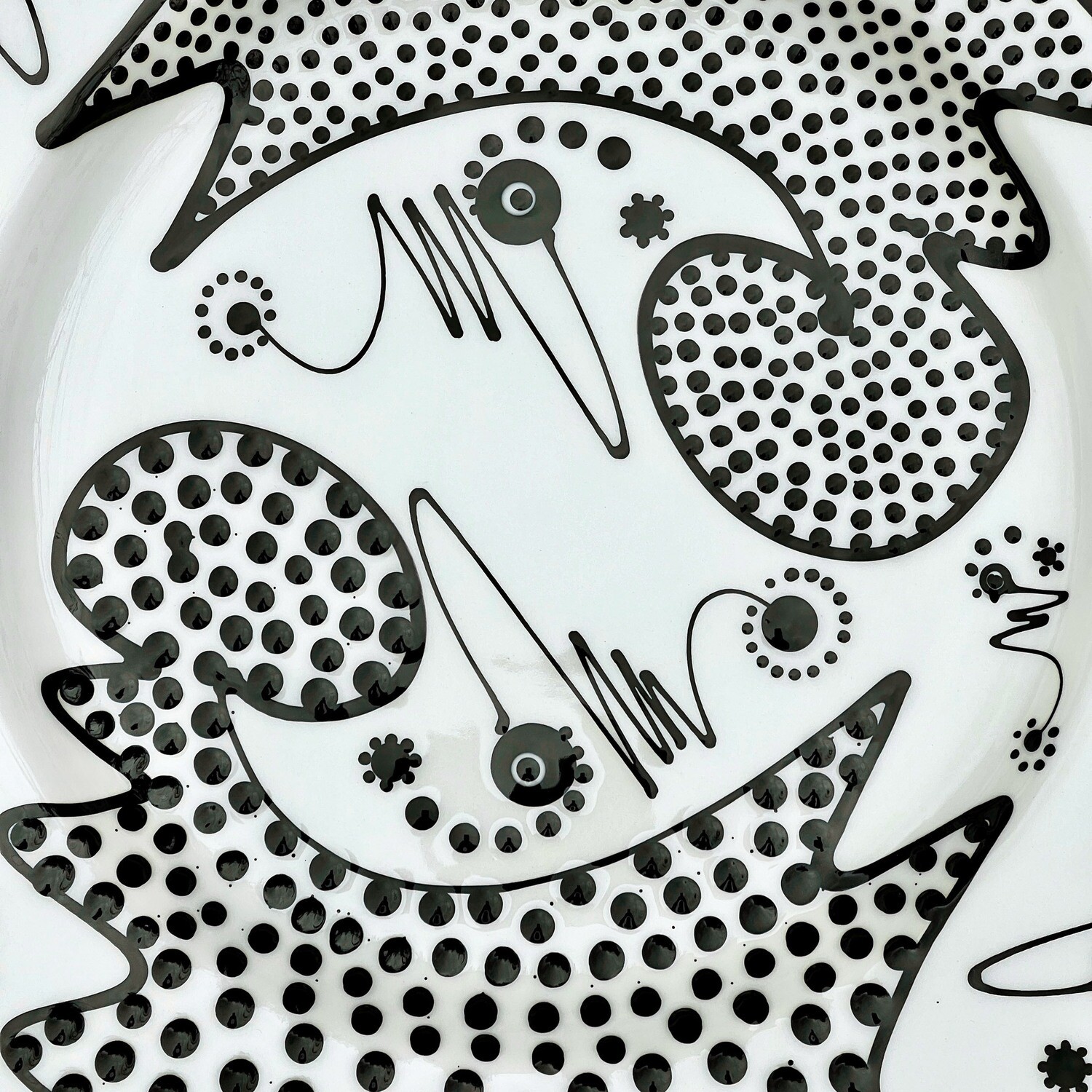 Large Japanese Clouds Platter