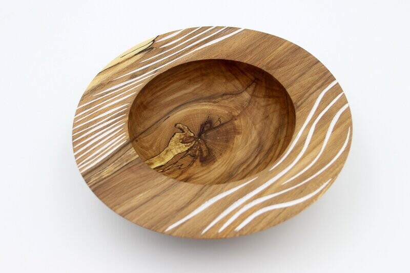 Schale "Fine Arts" aus gestockter Buche