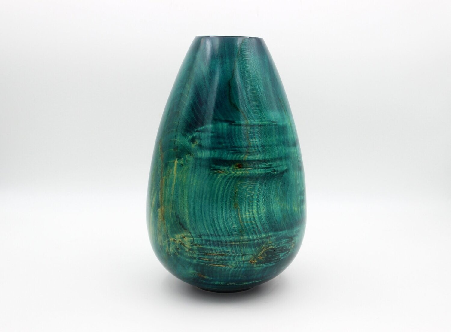 Vase aus Ahorn-Holz coloriert