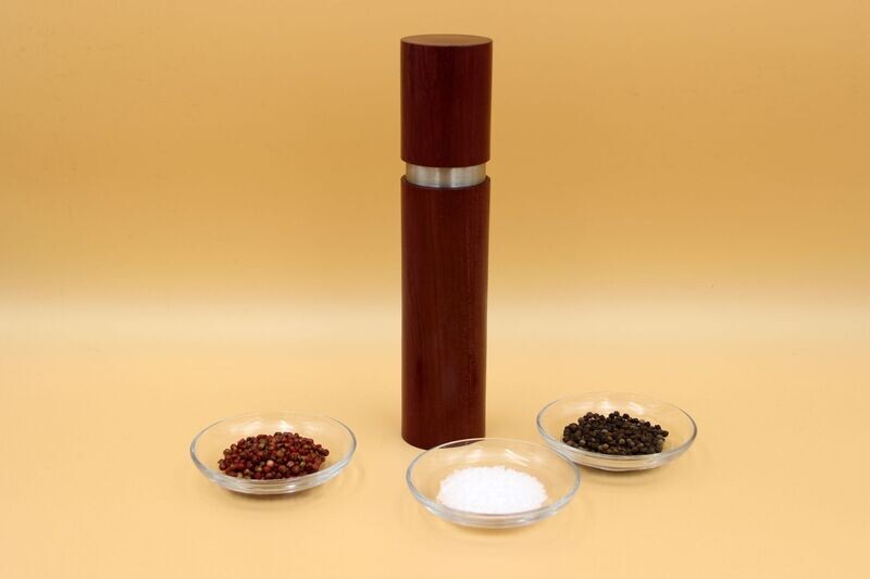 Gewürzmühle aus Amaranth mit Edelstahlring Gewürzmühle aus Amaranth mit Edelstahlring
