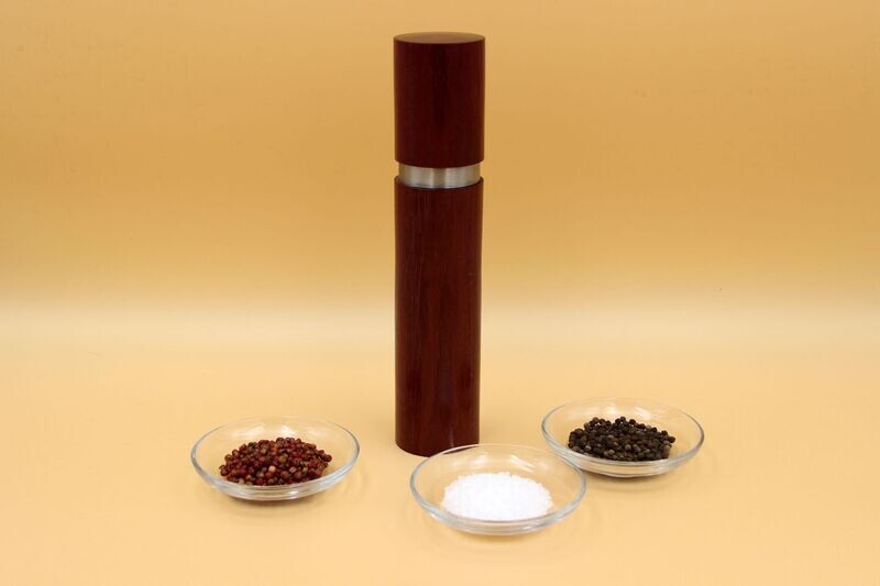 Gewürzmühle aus Amaranth mit Edelstahlring Gewürzmühle aus Amaranth mit Edelstahlring
