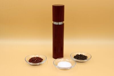Gewürzmühle aus Amaranth mit Edelstahlring