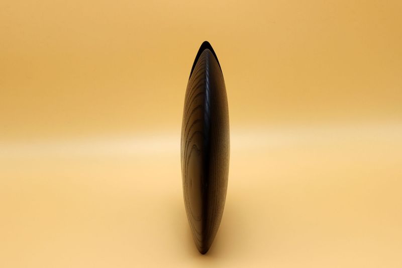 Ellipse aus Esche coloriert