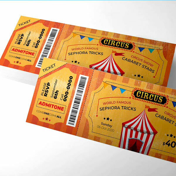 Event Tickets 2"x5.5" Recycled Qty 250