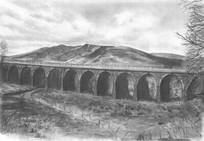 Mosedale viaduct and Blencathra