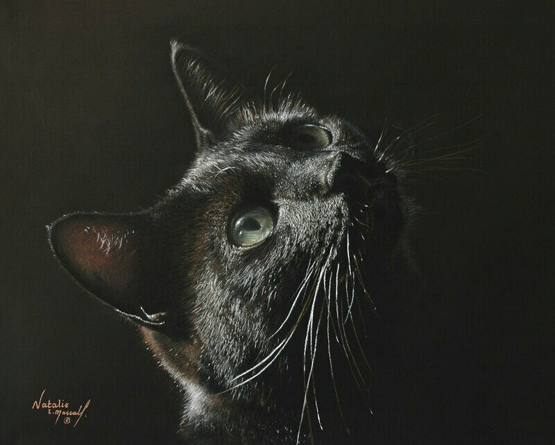 'Radiant' an Open Edition Giclee Fine Art Print from the Original Pastel Drawing by Natalie Mascall ©