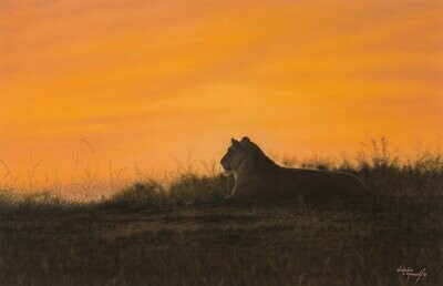 'The Mara at Dusk' is a Limited edition giclee fine art print by Natalie Mascall ©
