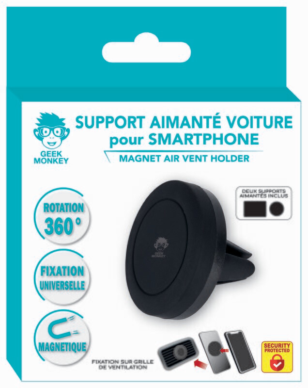 SUPPORT DE SMARTPHONE AIMANTE POUR VOITURE *