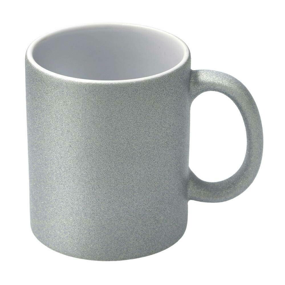 Mug scintillant pour impression par sublimation 11oz - Argent