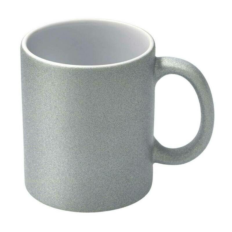 Mug scintillant pour impression par sublimation 11oz - Argent