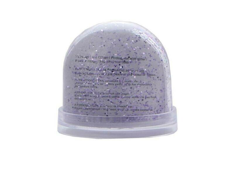 Boule à neige pour photo 89 x 75 mm - Paillettes et lavande