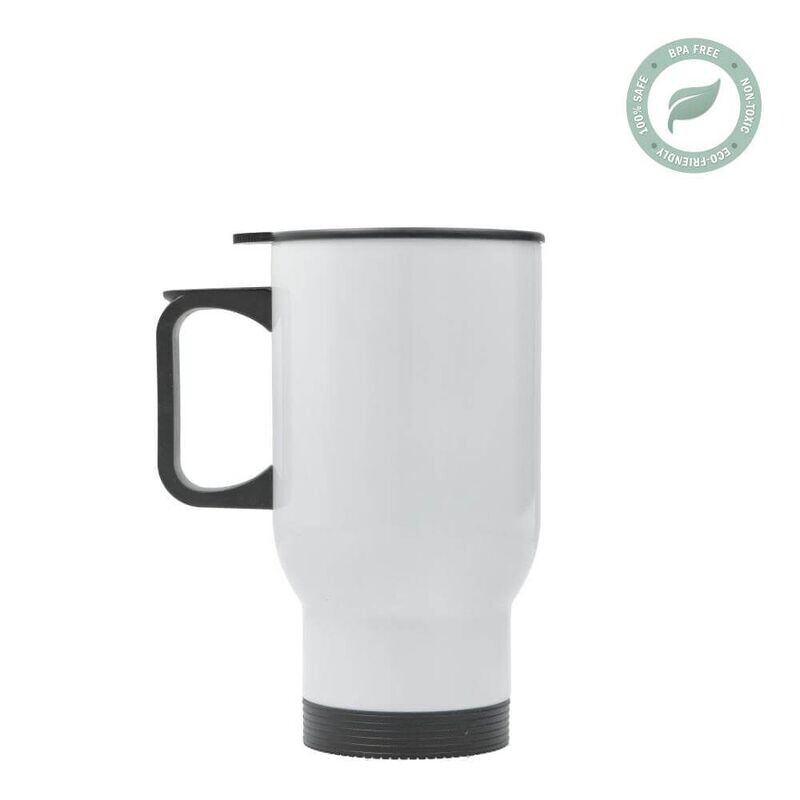 MUG DE VOYAGE ACIER 415ML 14OZ BLANCHE
