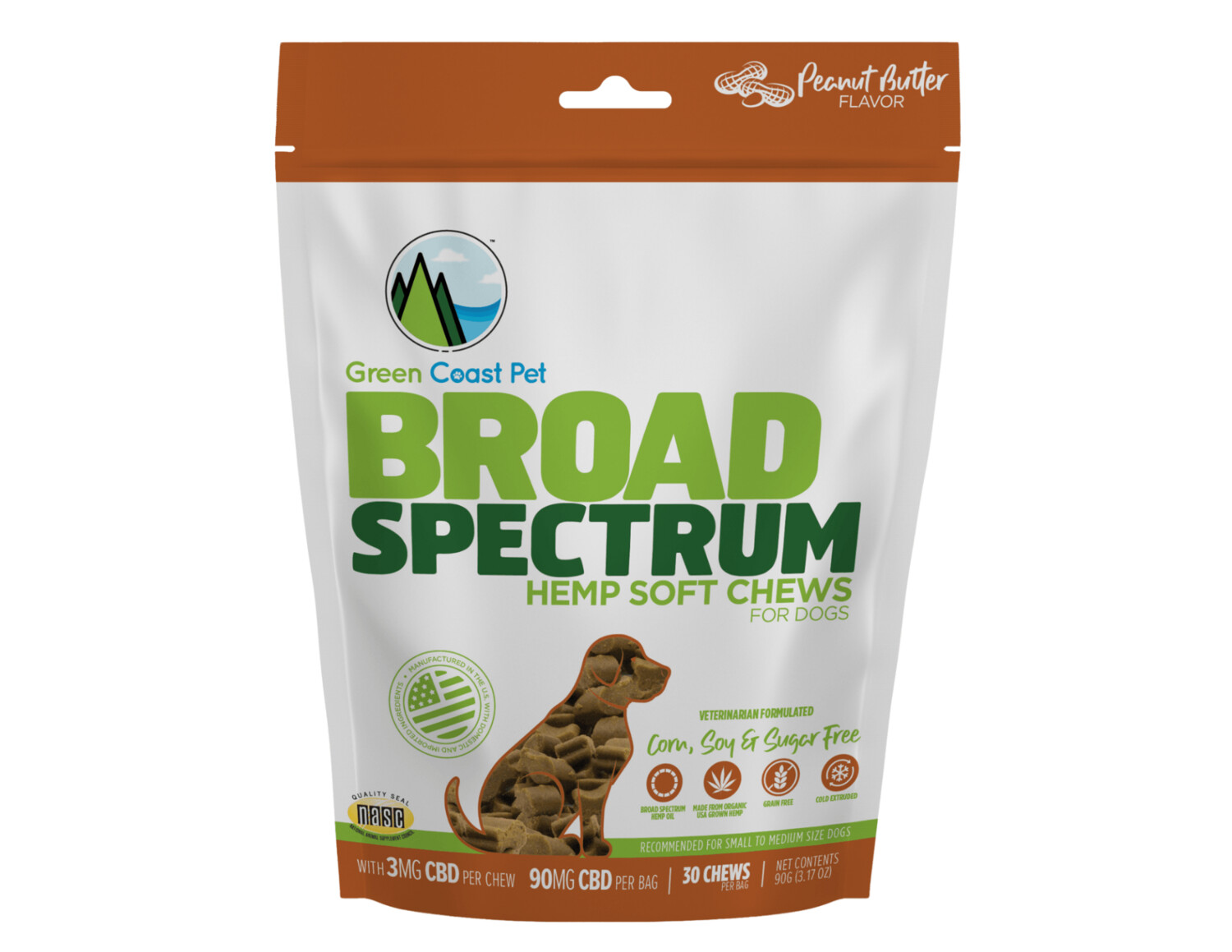 Broad-Spectrum Hemp Soft Chews- Peanut Butter Flavor