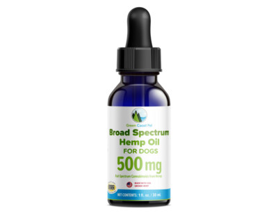 500 mg Broad-Spectrum Hemp Oil Dropper for Dogs