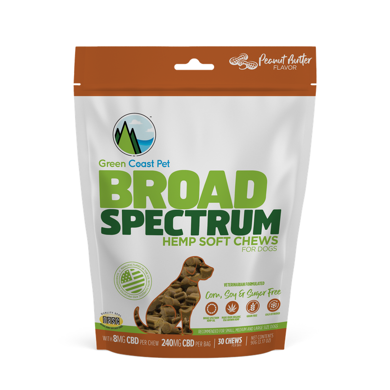 240 MG CBD Broad-Spectrum Hemp Soft Chews - Peanut Butter Flavor