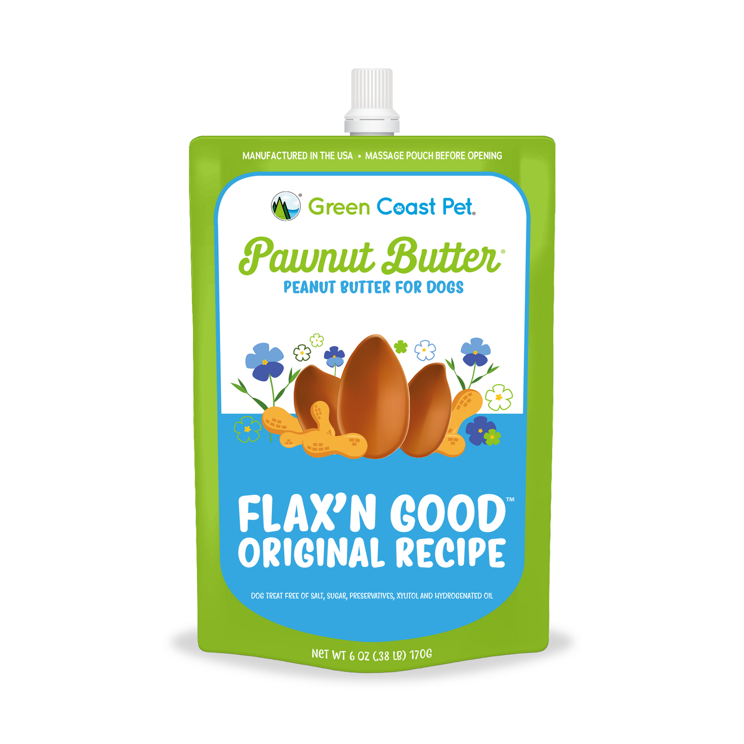 Pawnut Butter Flax'n Good Original Recipe 6 oz Pouch