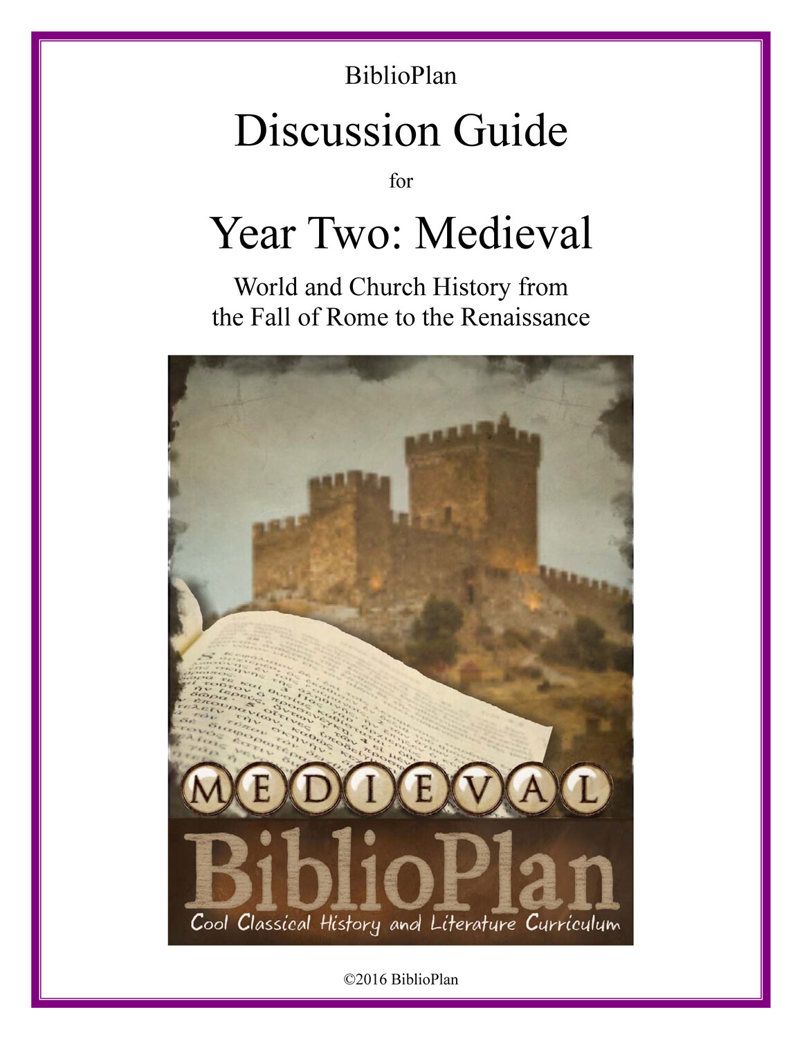 USED Medieval Discussion Guide Hardcopy