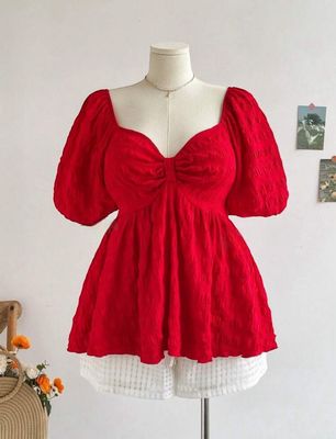 Blusa roja con textura