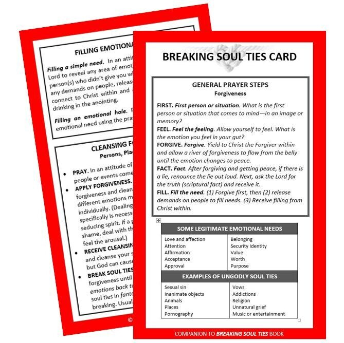 Breaking Soul Ties Reference Card, package of 25 - 5 x 8 cards