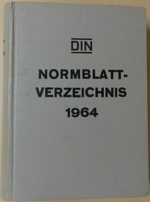 DIN Normblatt- verzeichnis 1964