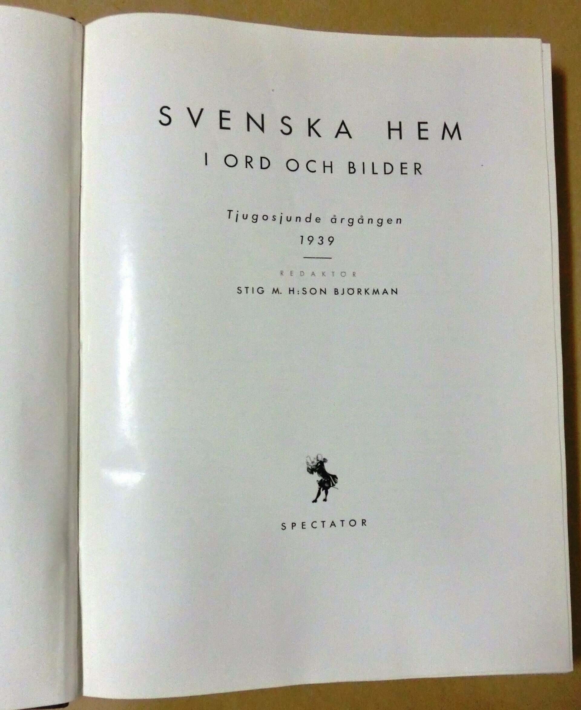 Svenska hem i ord och bilder 1939